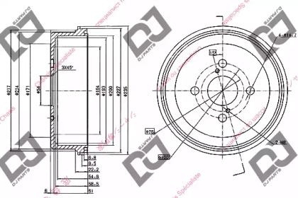 Тормозный барабан DJ PARTS BR1082